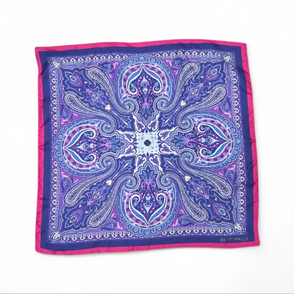 Etro Multicolor Silk Scarf 17.5"X17" - Picture 2 of 7